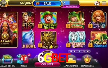 Catálogo de jogos 6GBet com fornecedores Pragmatic Play, Evolution, NetEnt
